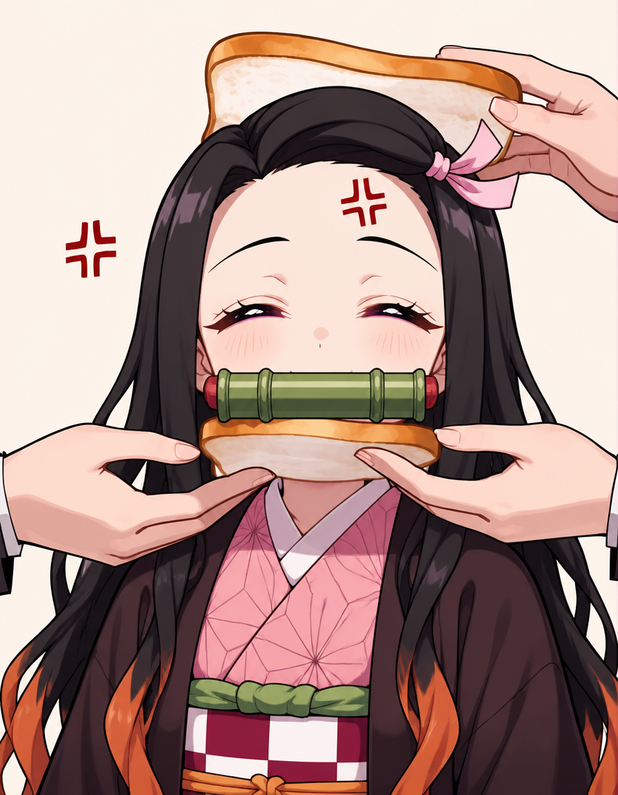 双手夹脸警告
