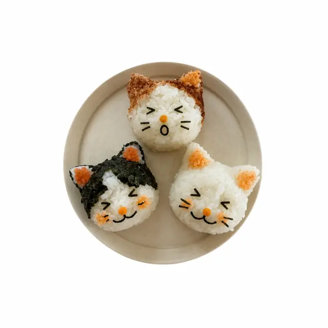 三猫饭团表情盘