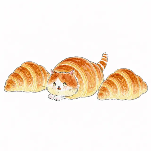 牛角包里藏着猫