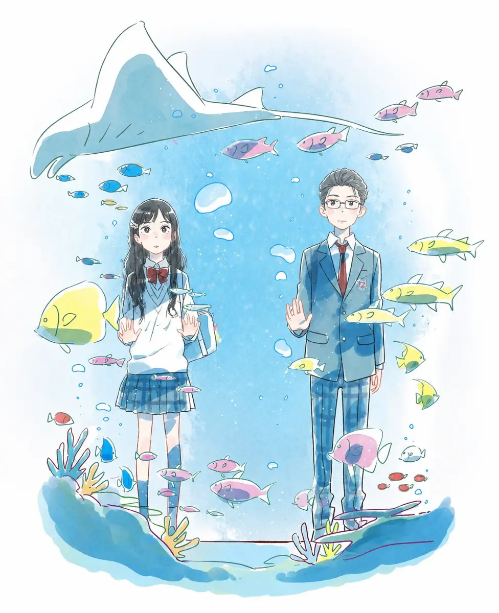 隔着水族箱看见你