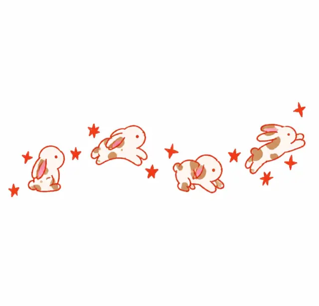 四只兔子跳过星星