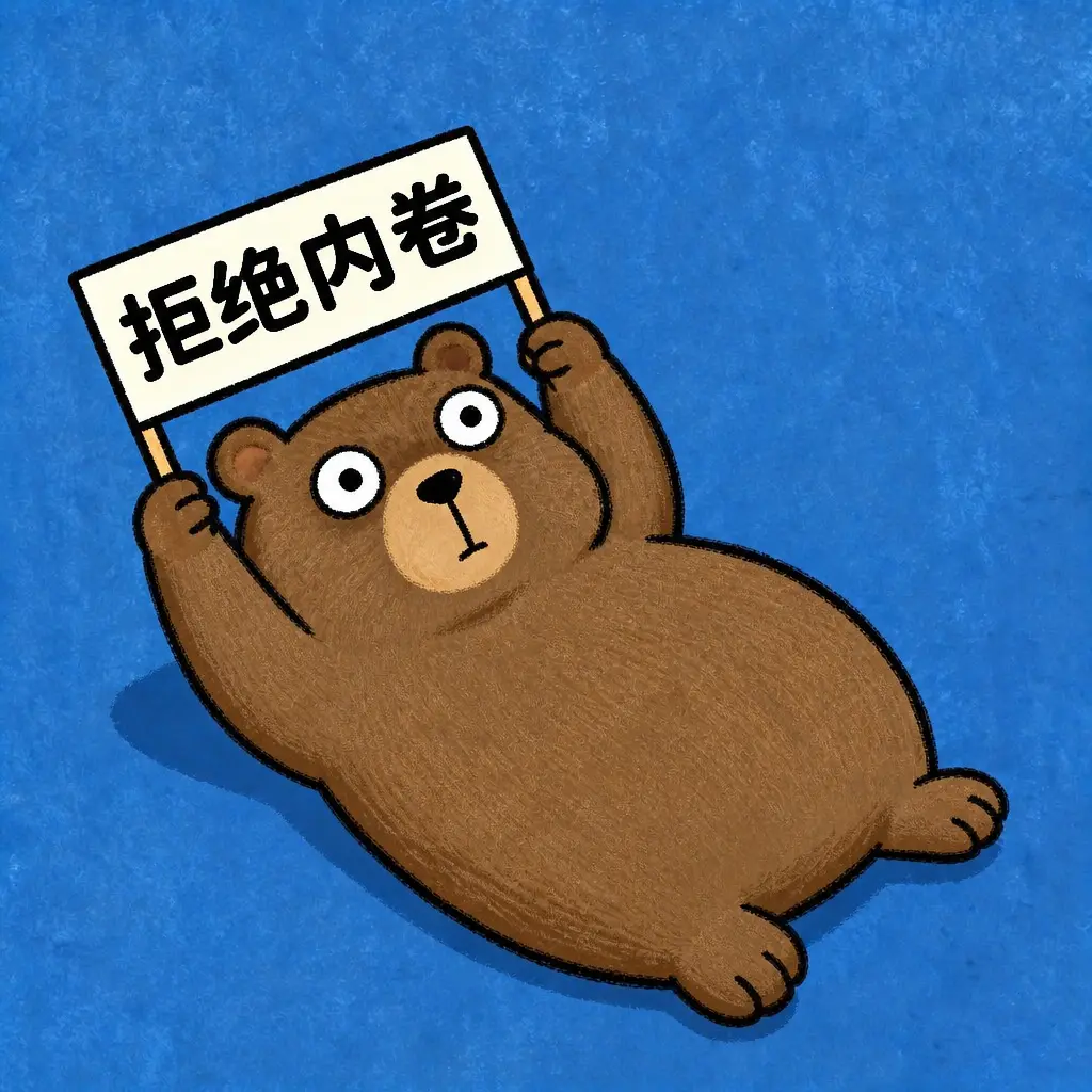 躺平举牌拒绝内卷