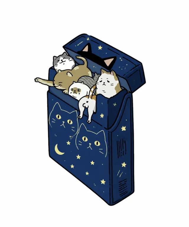 一整盒猫咪插画