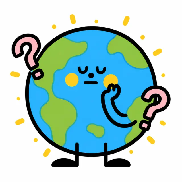 地球托着脸想一想