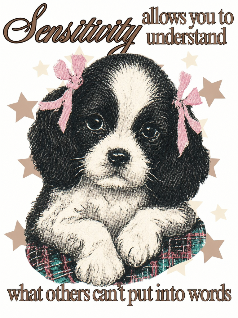 黑白幼犬戴蝴蝶结说温柔话