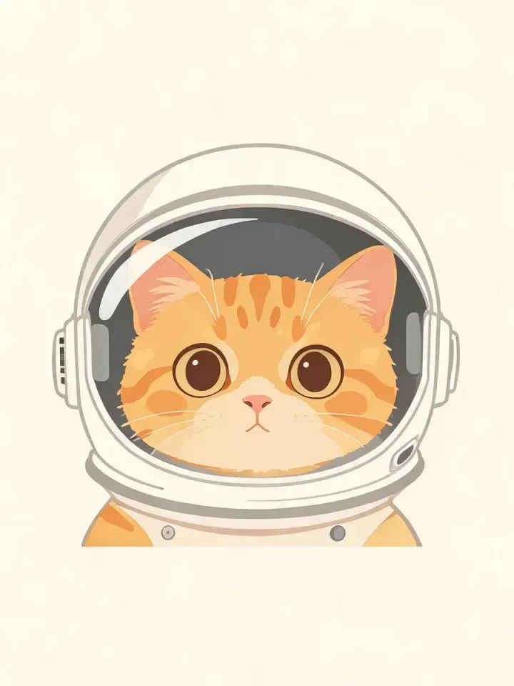 社区创意封面：一只画成宇航员的猫