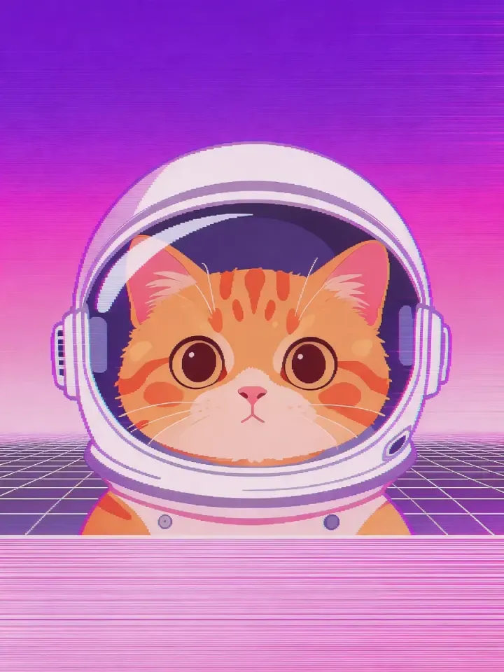 蒸汽波风格的同款作品