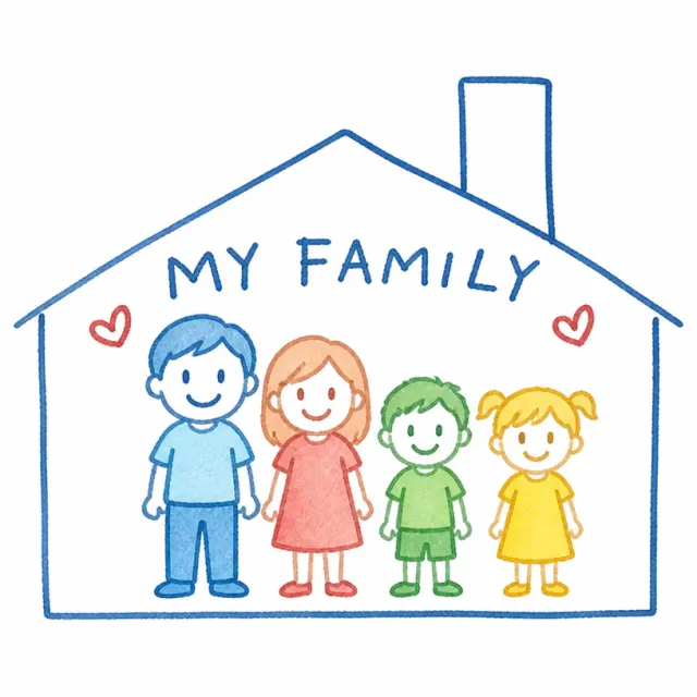 一家四口住进小房子