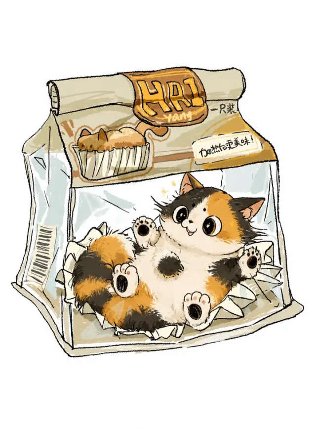 透明食品盒里躺平