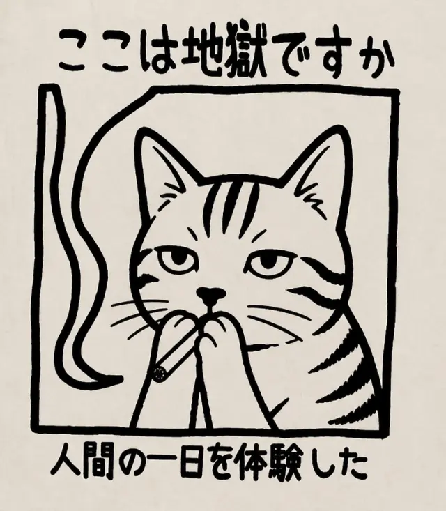 猫咪下班抽烟时间