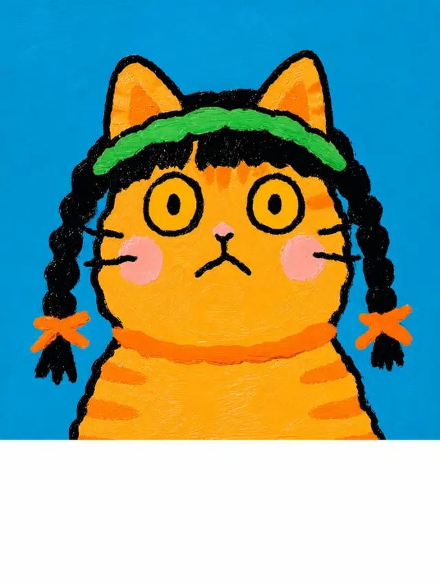双辫猫的正经证件照