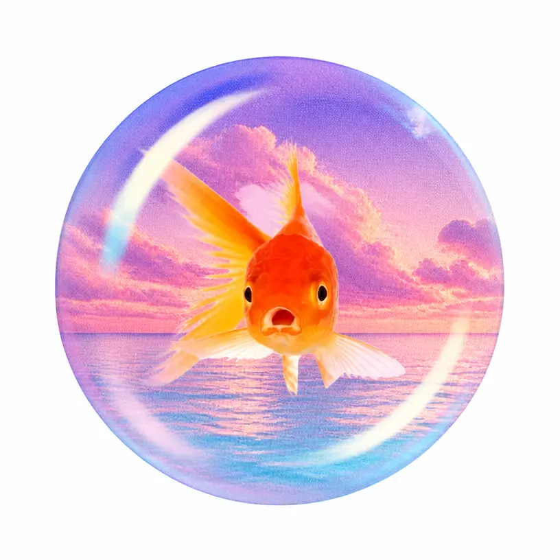 金鱼游来一整个好兆头