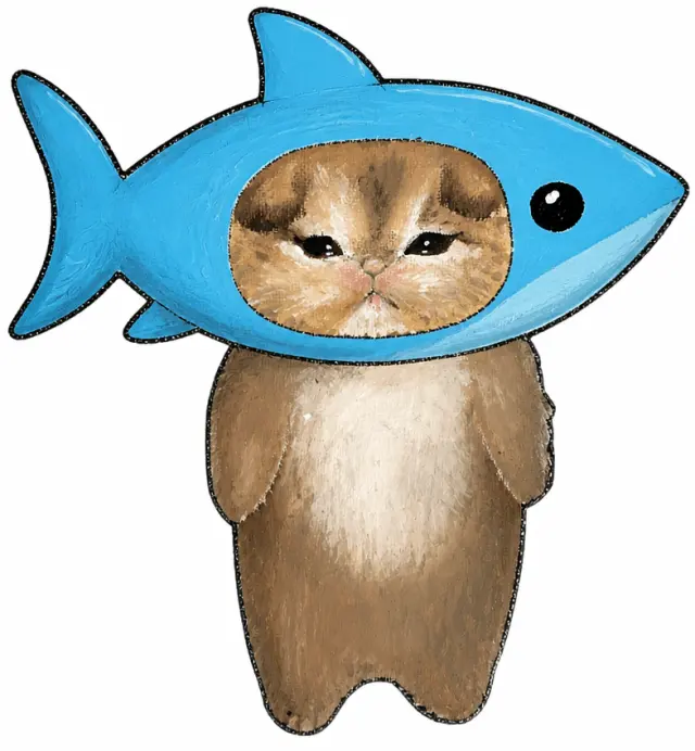 鱼头套里藏着猫