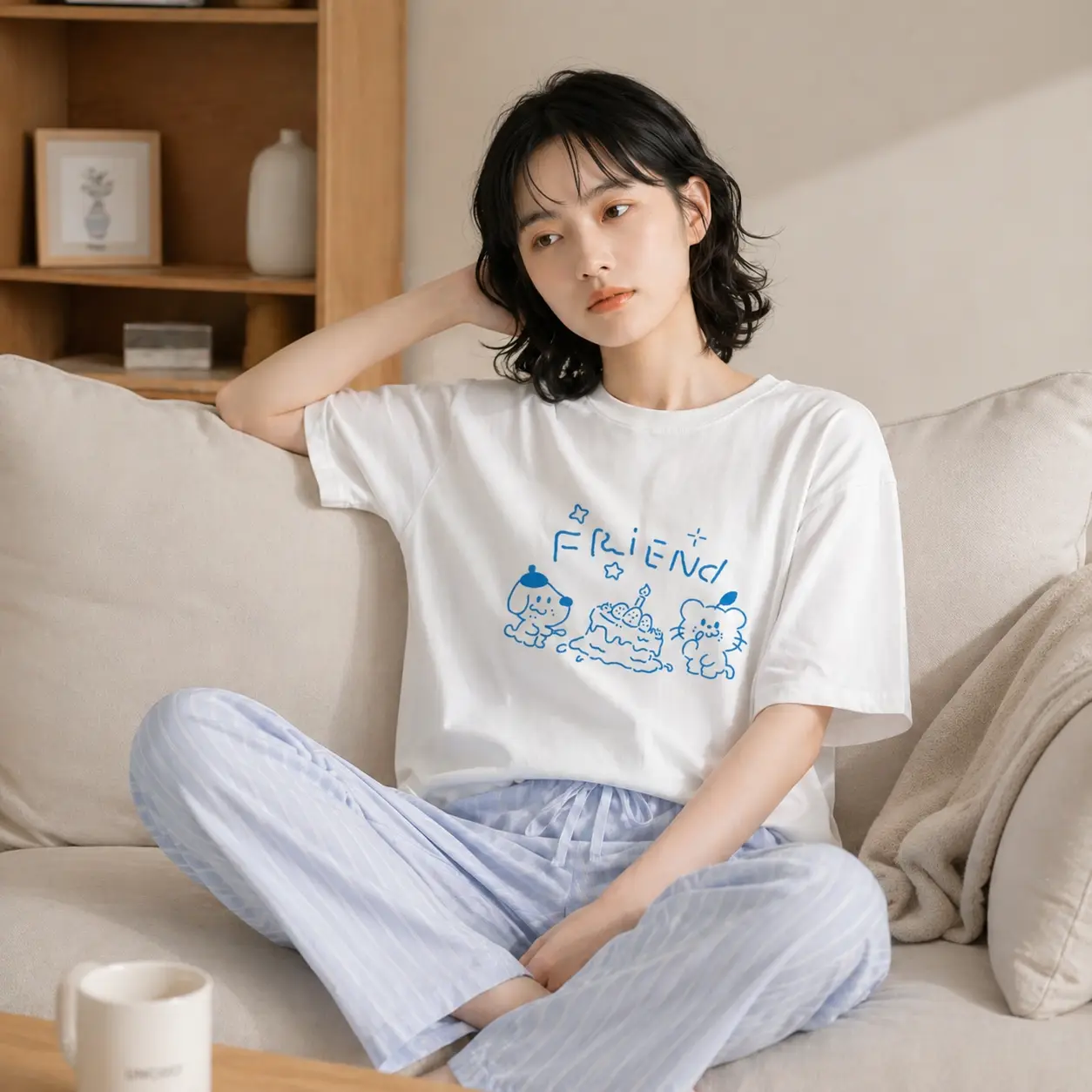 疗愈热布朗 X Memebuy 博主专属定制一件一印短袖T恤数码直喷