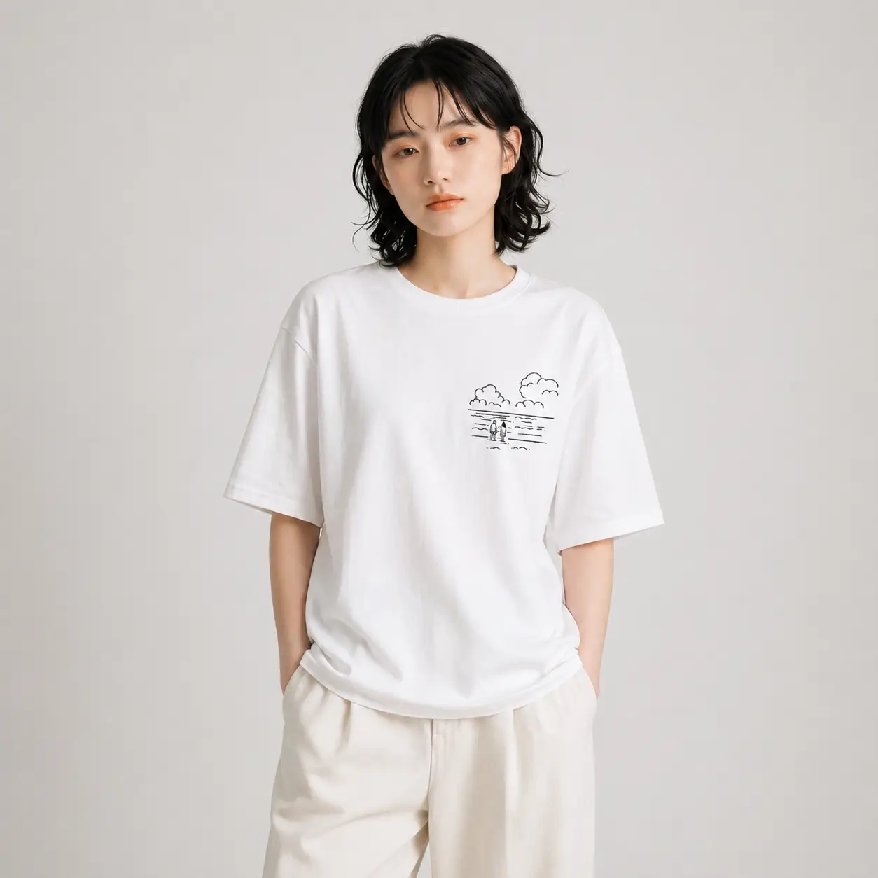 【海岛日记】HUAHUA的治愈小画 X Memebuy 博主专属定制短袖T恤数码直喷
